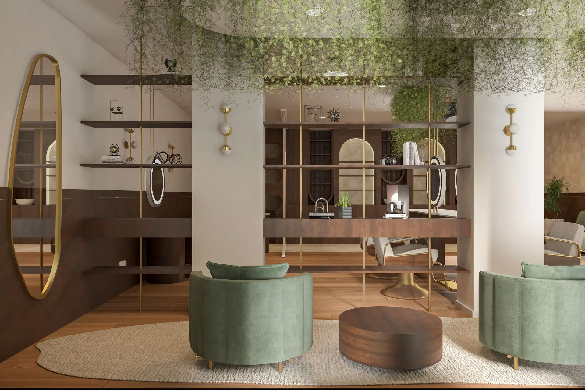 Richmond garden lounge featuring organic textures and tailored linen upholstery