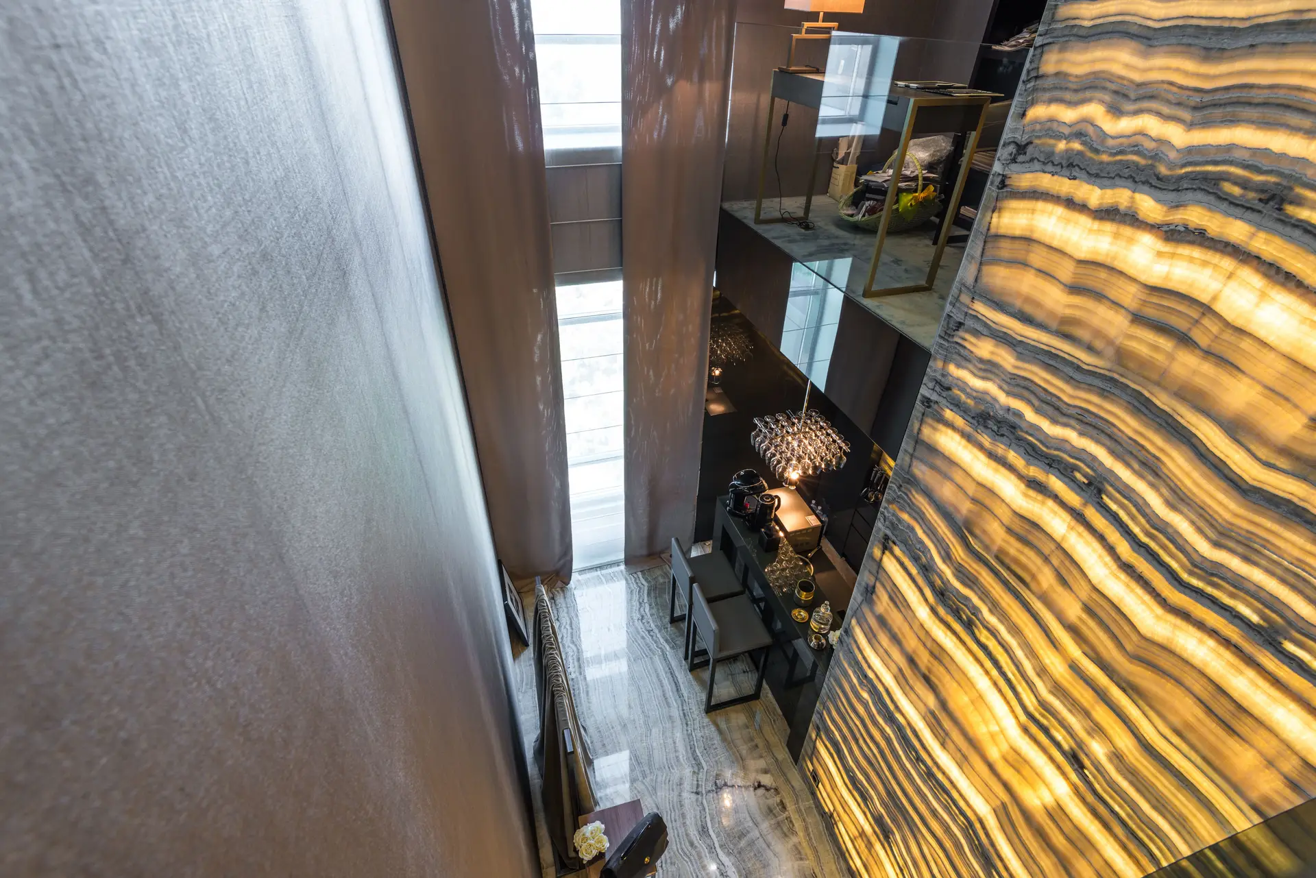 Contemporary luxury residential interior architectural space in London