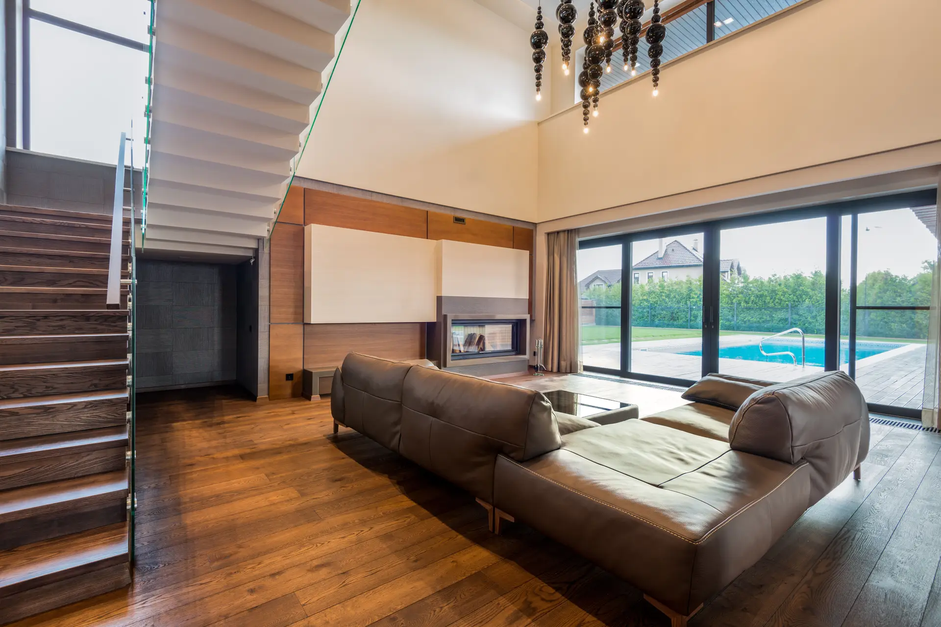 Mayfair apartment living area styled with contemporary furniture